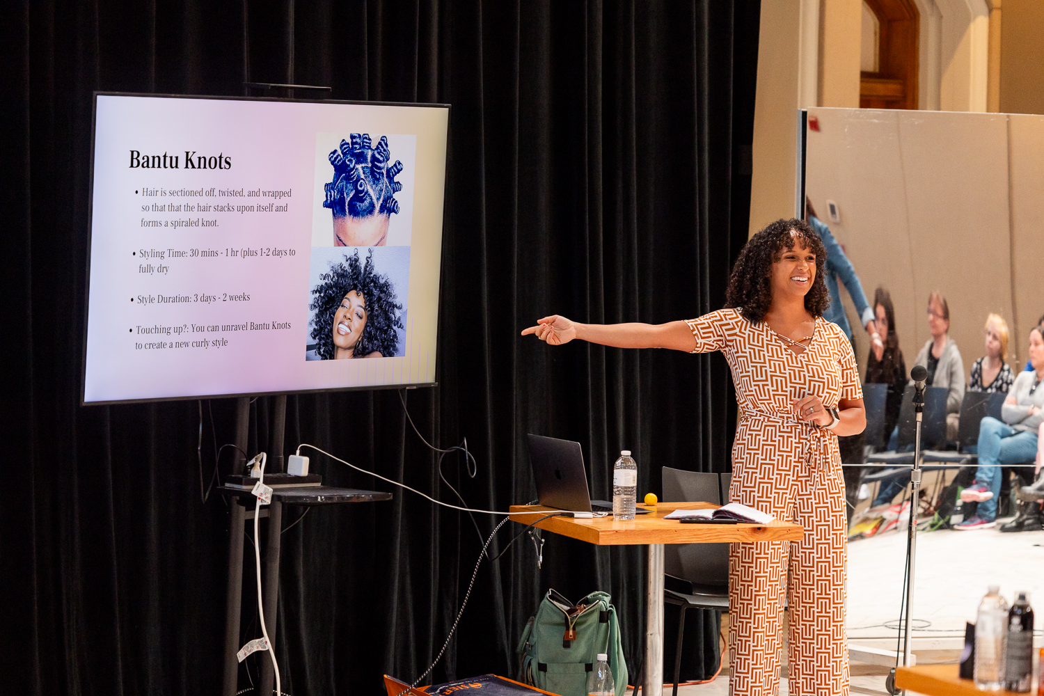 Black Hair Is Hair workshop with theater professionals gathered in session
